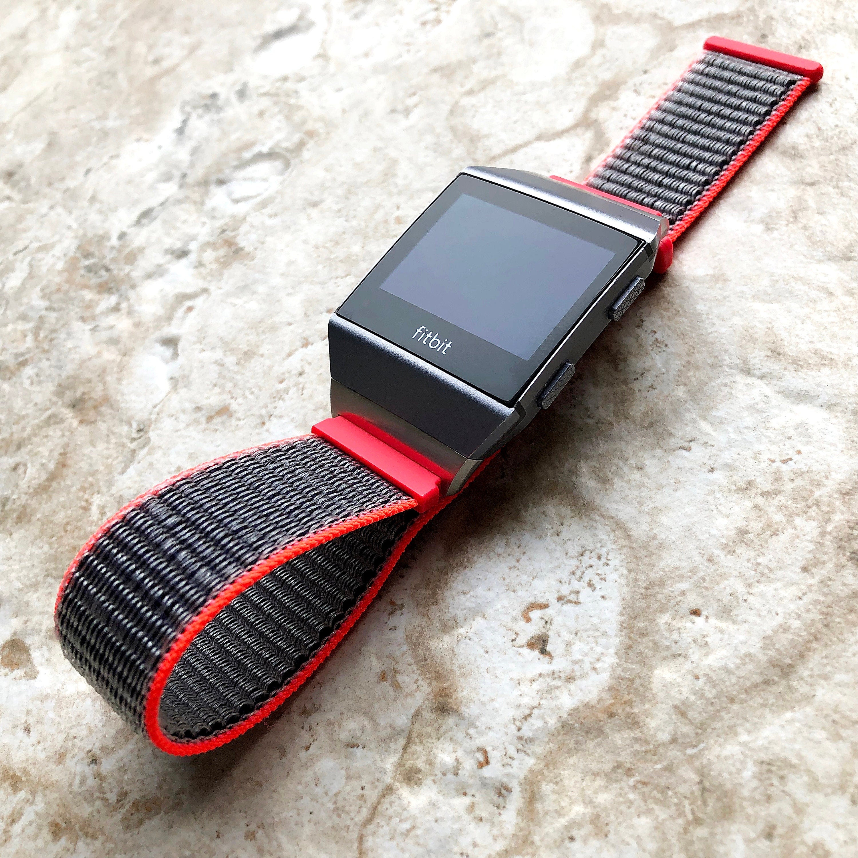 Fitbit Ionic Electric Pink Sports Loop n Hook Band Strap for Watch Band Strap Adjustable with Quick Release Adapters Silver Rose Gold Black